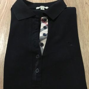 Black Burberry polo shirt